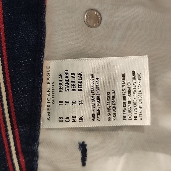 American Eagle Outfitters Stretch Denim High Rise Mini 10 Skirt Distressed - Picture 6 of 10